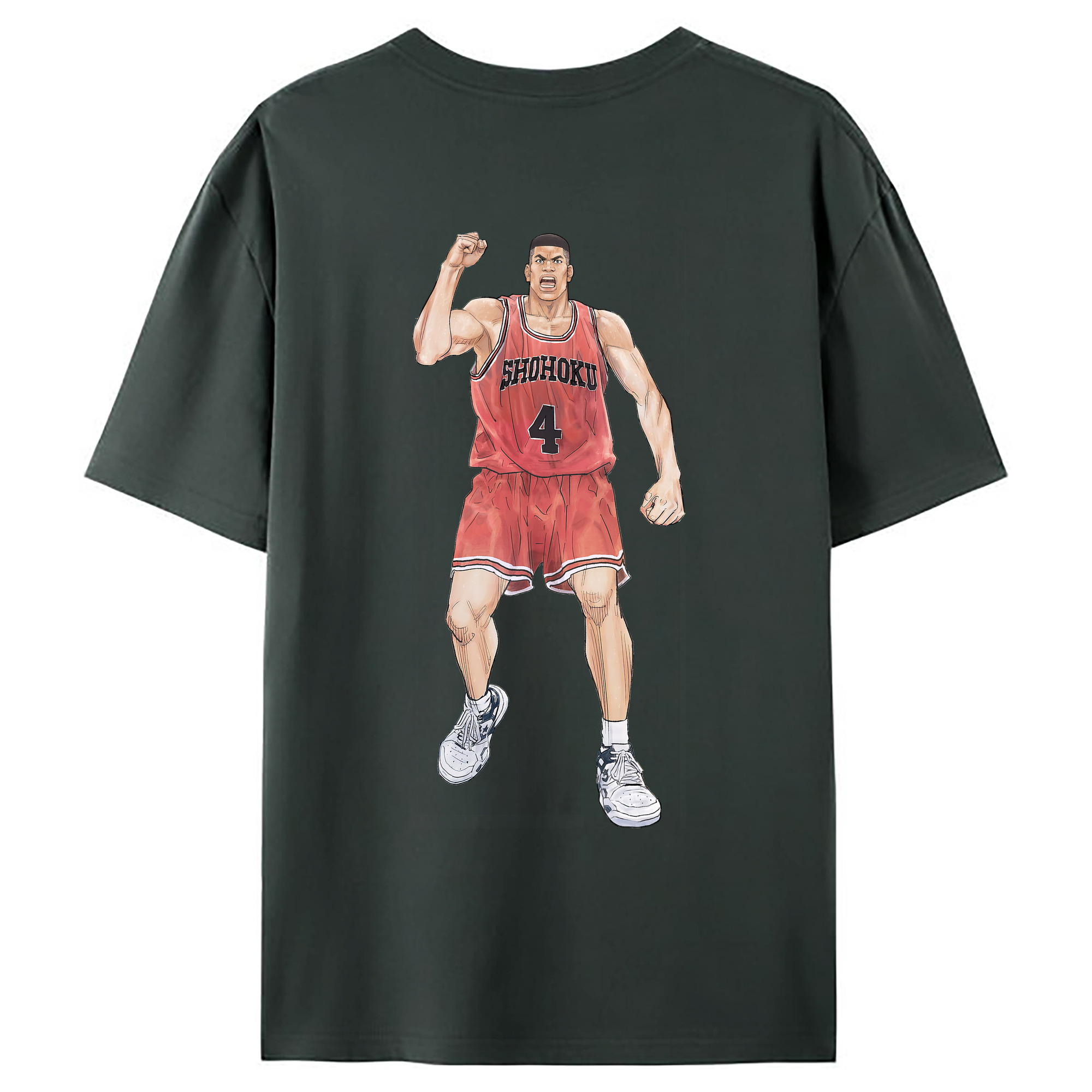 （画像用） SLAM DUNK／スラムダンク 綿100％ メンズ半袖Tシャツ（バックプリント） 通気性